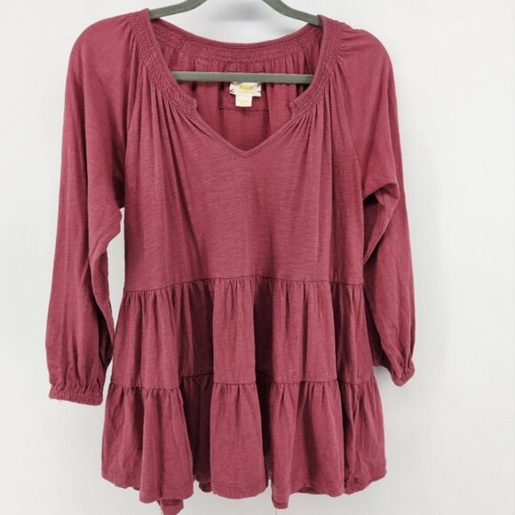 Anthropologie Maeve Isola Tiered Babydoll Top - Picture 7 of 12